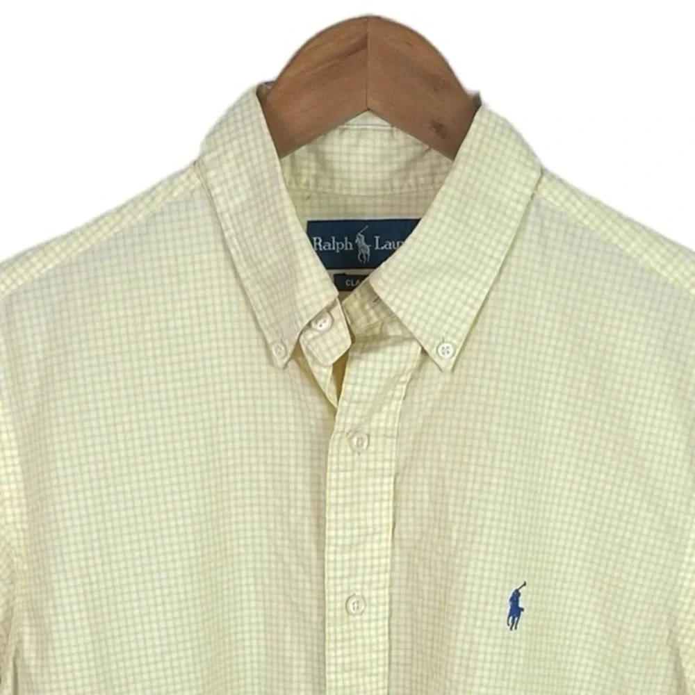 BF1220 Mens Polo Ralph Lauren Designer Classic Fit Dress Shirt 15.5 34/35 L